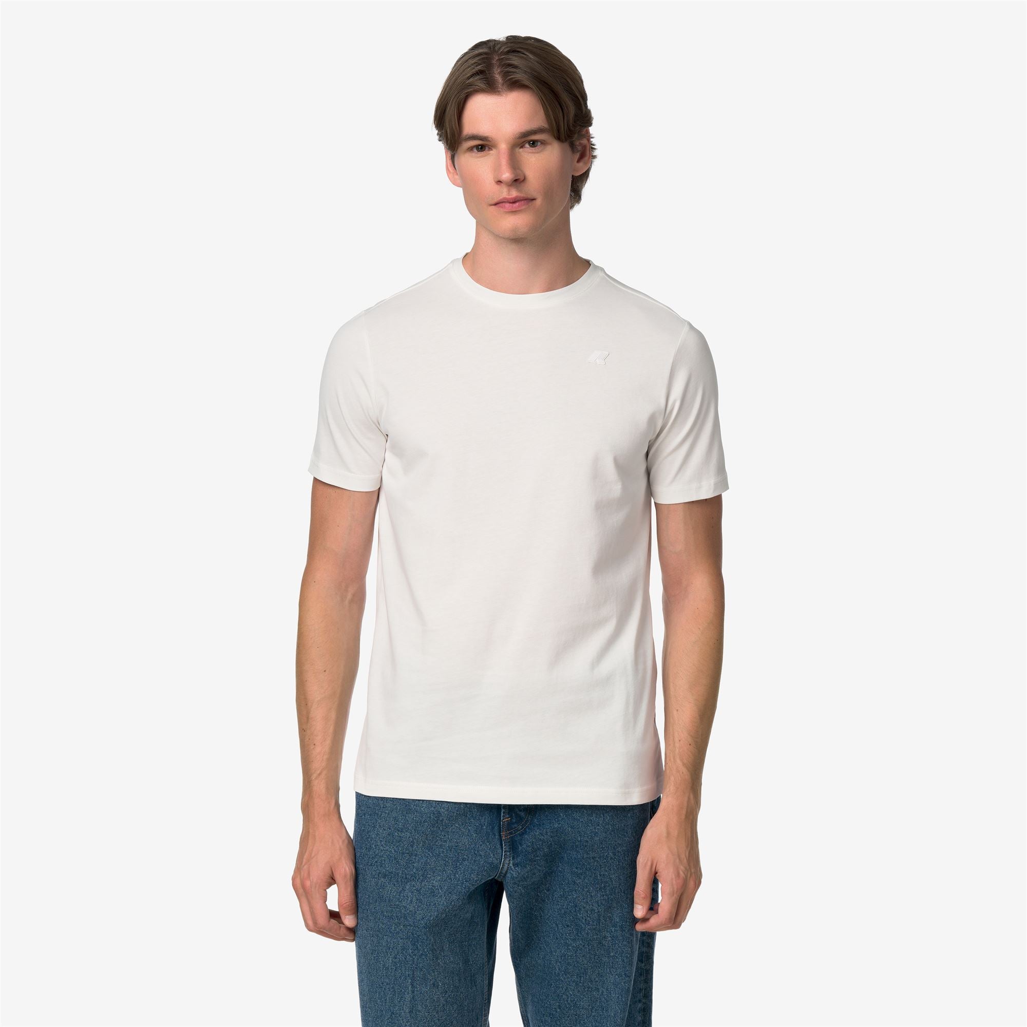 k-way-odom-jersey-peach-t-shirt-homme-white-natural image 1