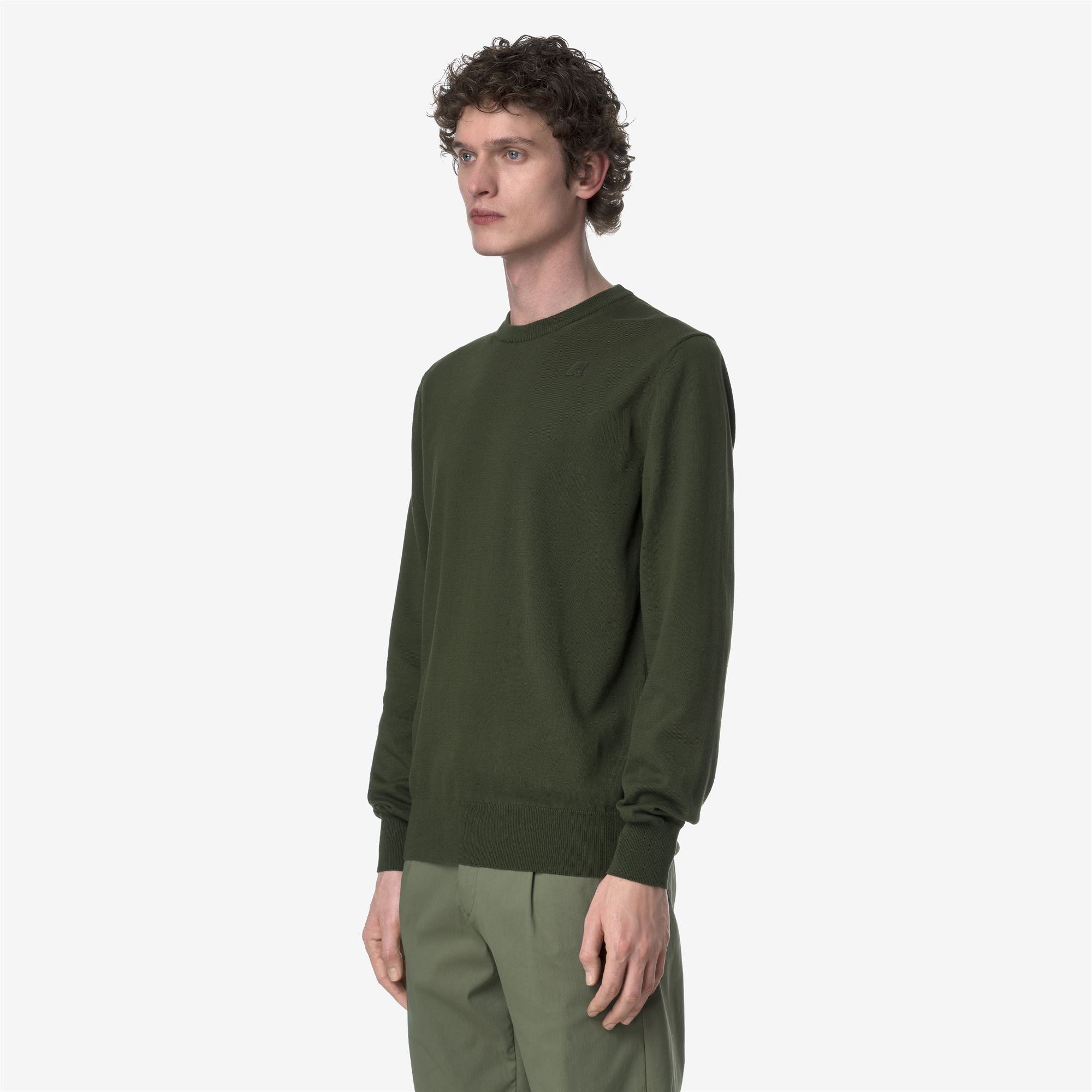 k-way-sebastien-cotton-pull-over-homme-green-africa image 2