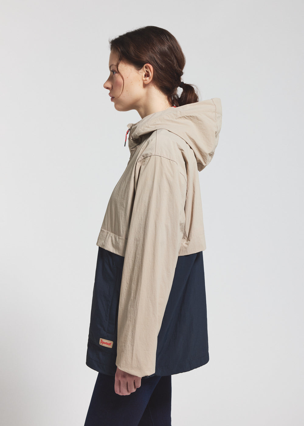 coupe-vent-unisexe-capuche-pyrenex-soulere-beige image 5