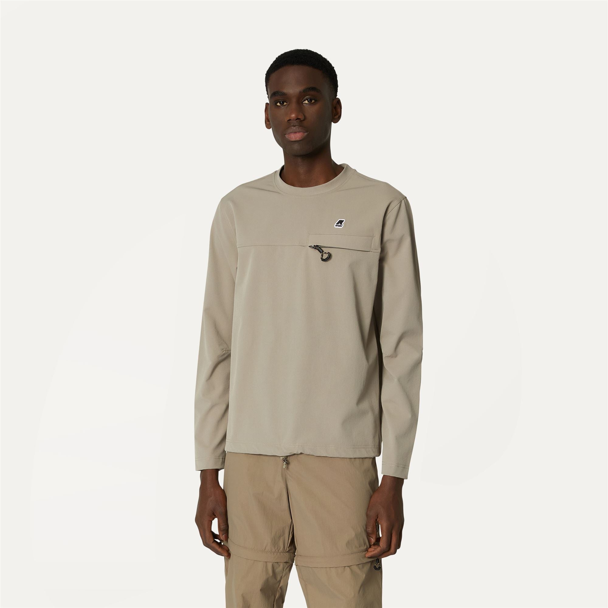 k-way-imperty-polaire-pull-unisexe-beige-taupe image 1