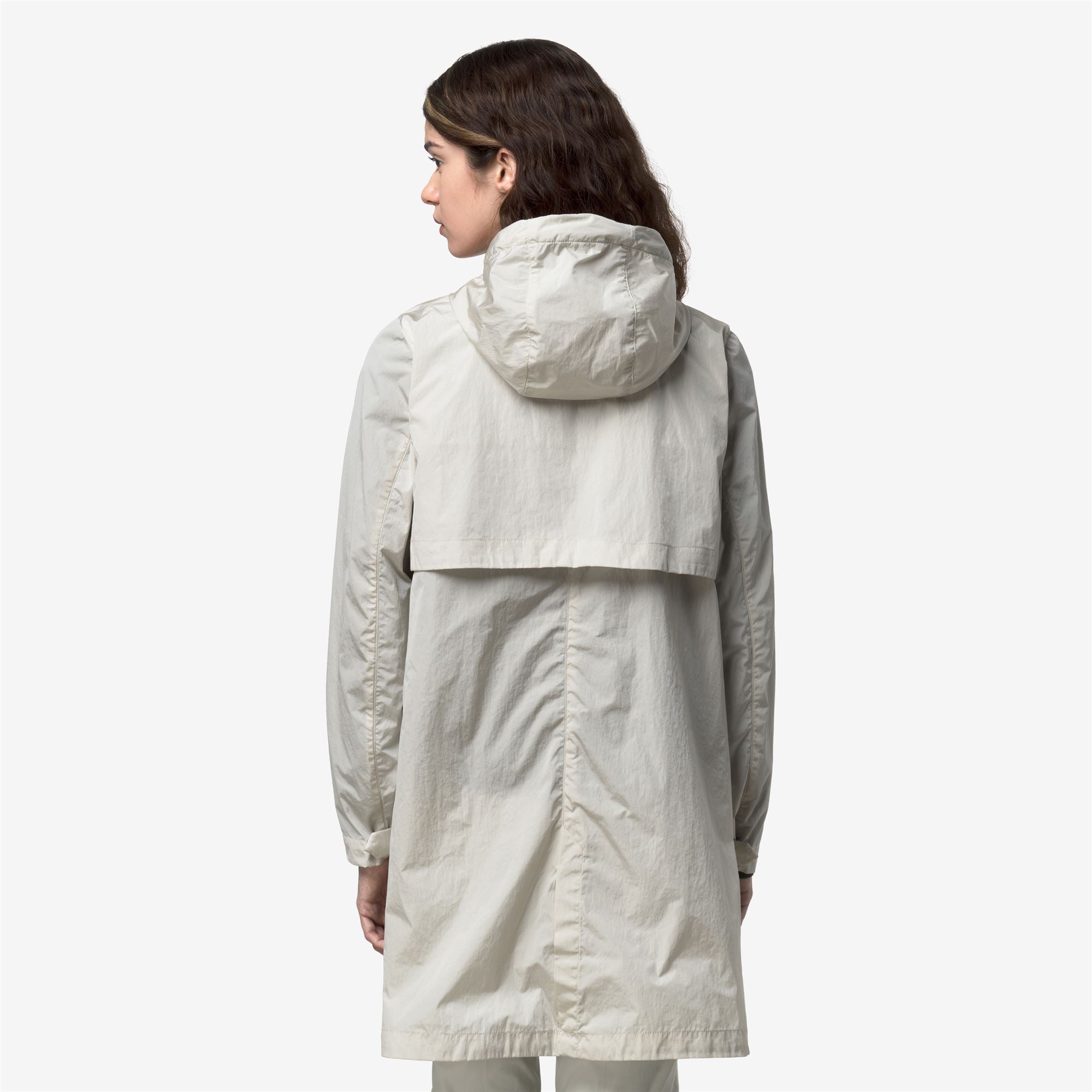k-way-sophilene-satin-glass-veste-mi-longue-femme-beige-lt image 3