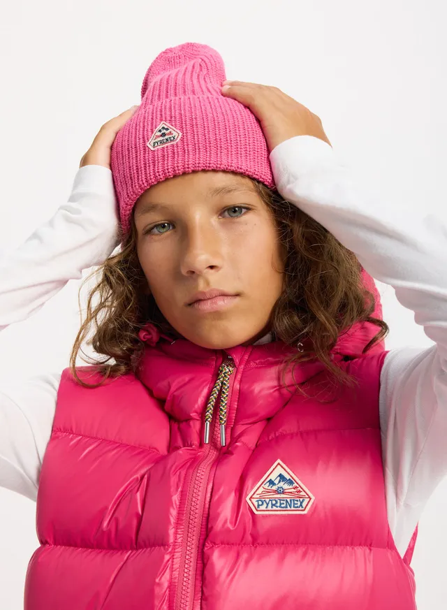 pyrenex-roki-bonnet-enfant-laine-fuchsia image 1