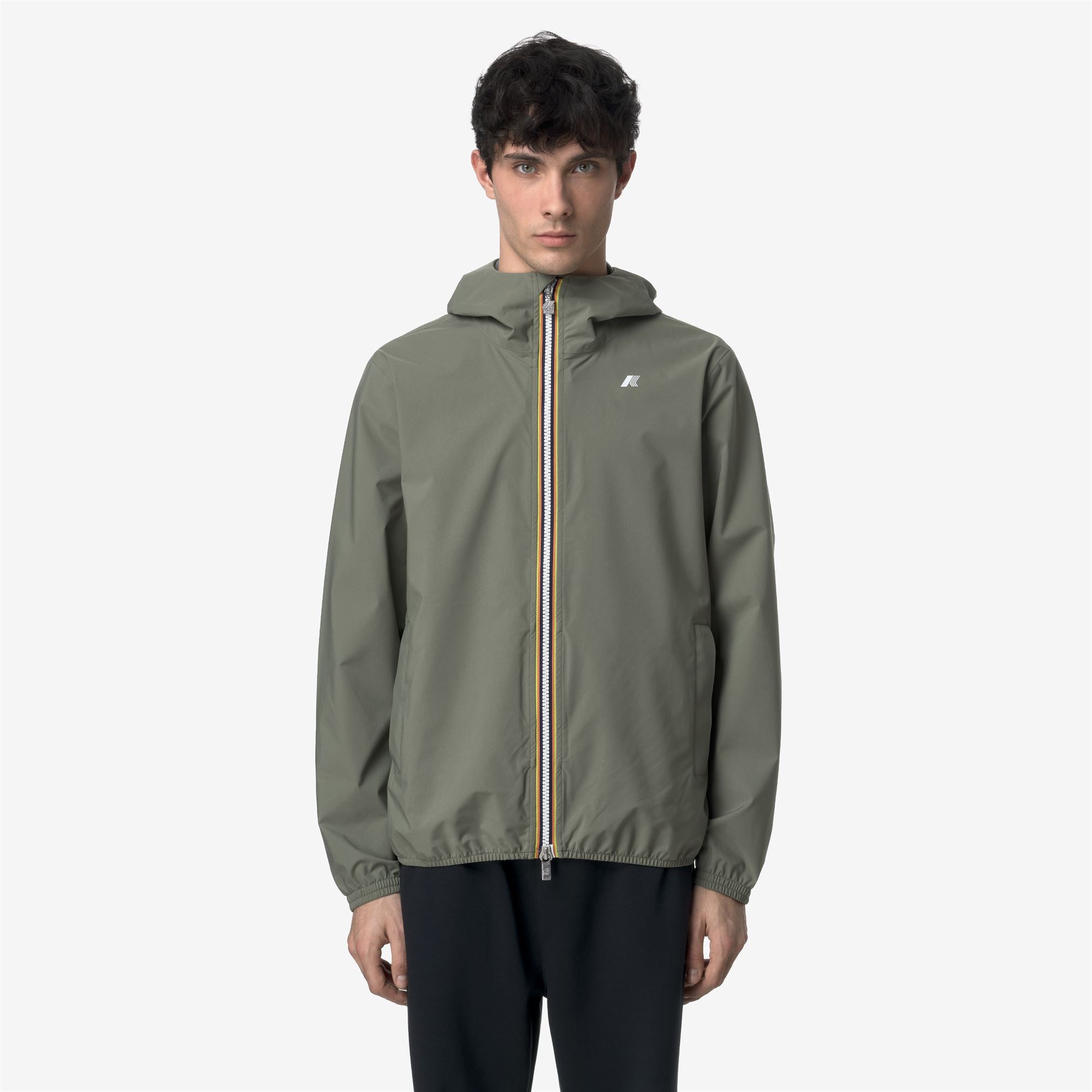 k-way-jack-stretch-dot-veste-court-homme-green-lichen image 1