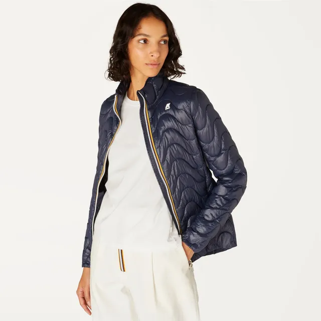 k-way-violette-quilted-warm-veste-courte-femme-blue-depth image 1